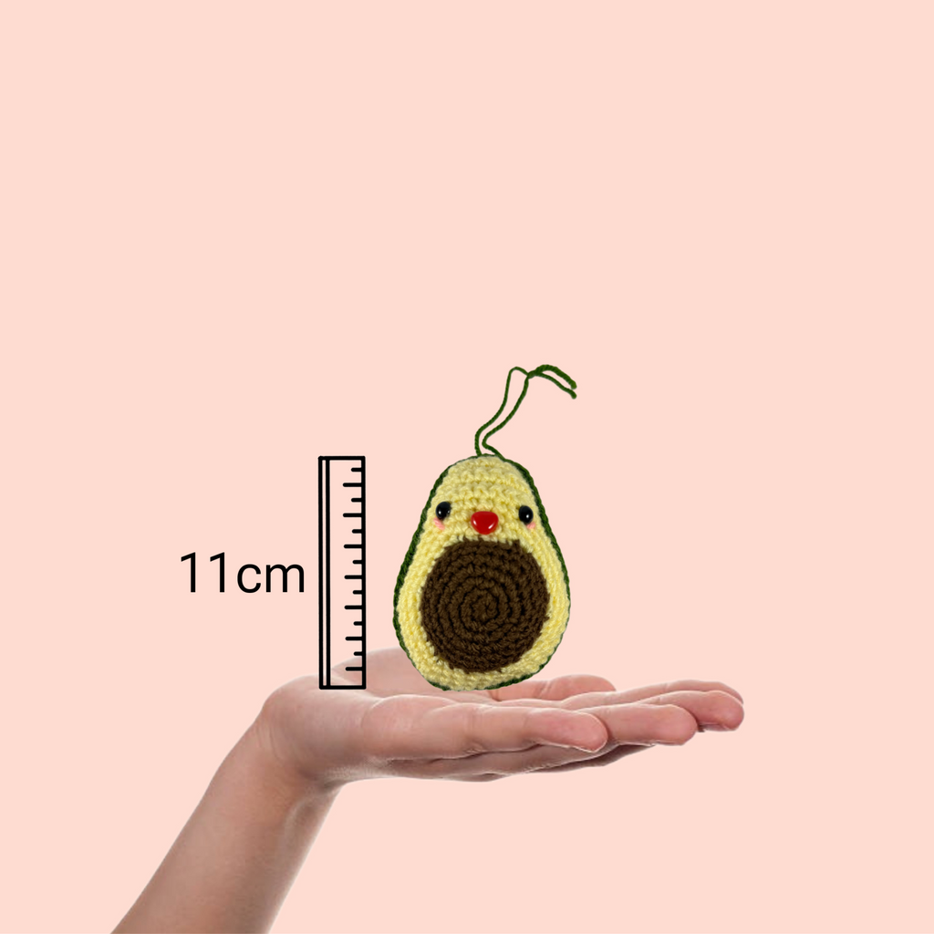 AVOCADO DI LANA FATTO A MANO