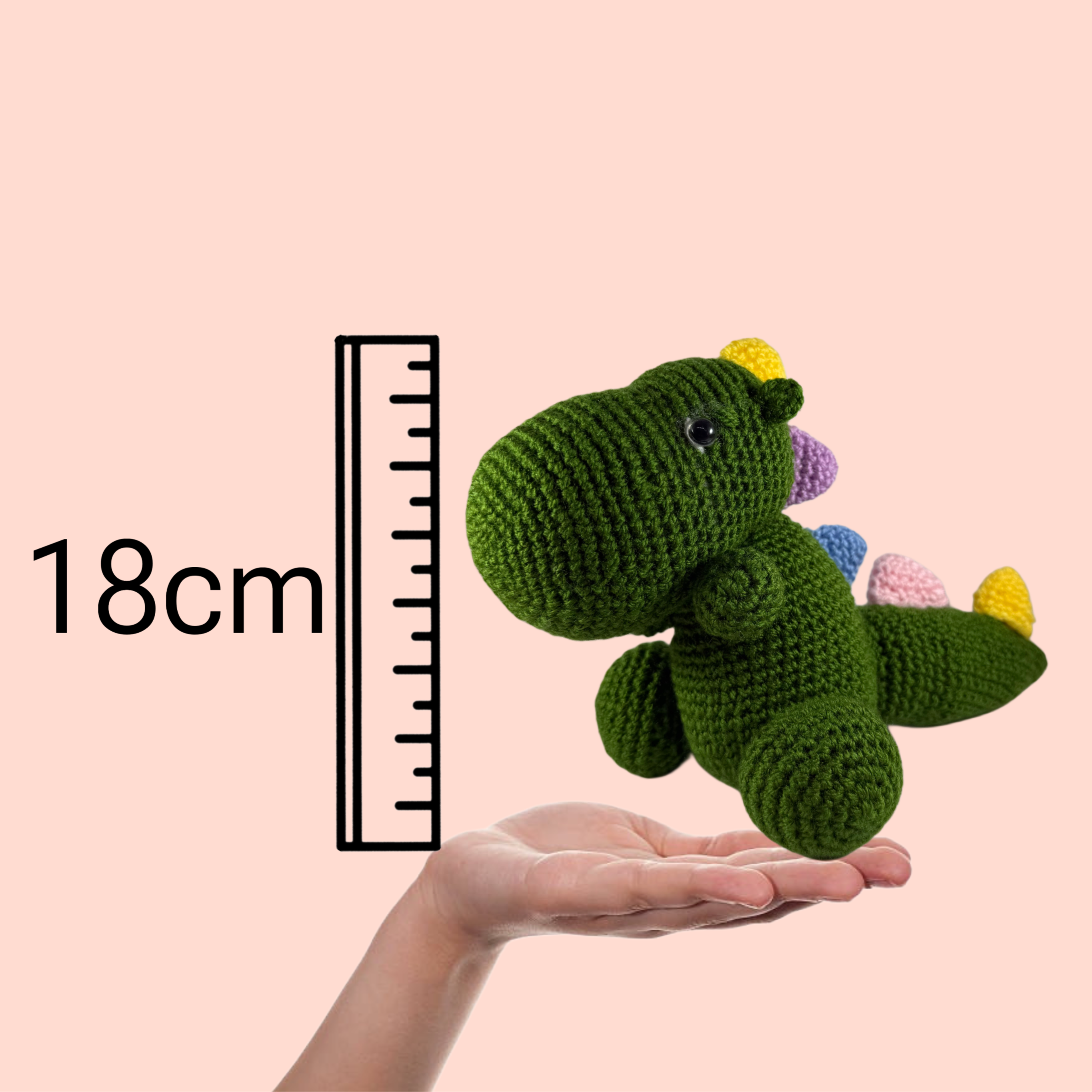 DINOSAURO DI LANA FATTO A MANO